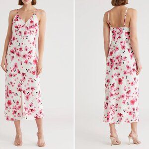 Hutch Liddy Slipdress, white/pink floral, Size XL